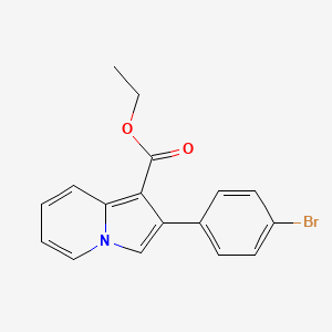 molecular formula C17H14BrNO2 B2612922 Ethyl 2-(4-bromophenyl)indolizine-1-carboxylate CAS No. 885949-62-2