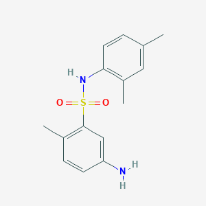 molecular formula C15H18N2O2S B2612954 5-amino-N-(2,4-dimethylphenyl)-2-methylbenzene-1-sulfonamide CAS No. 326866-54-0