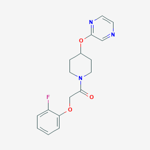 2-(2-Fluorophenoxy)-1-(4-(pyrazin-2-yloxy)piperidin-1-yl)ethanone
