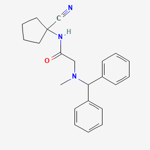 N-(1-cyanocyclopentyl)-2-[(diphenylmethyl)(methyl)amino]acetamide
