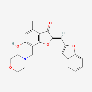 (2Z)-2-(1-benzofuran-2-ylmethylidene)-6-hydroxy-4-methyl-7-(morpholin-4-ylmethyl)-1-benzofuran-3(2H)-one