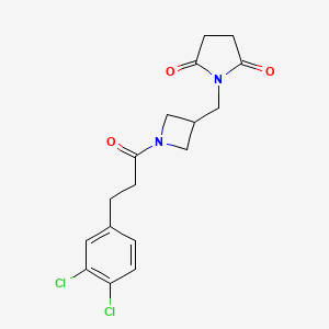 1-[[1-[3-(3,4-Dichlorophenyl)propanoyl]azetidin-3-yl]methyl]pyrrolidine-2,5-dione