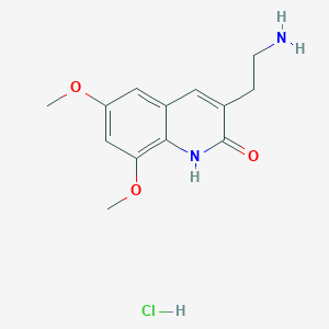 3-(2-Aminoethyl)-6,8-dimethoxy-1,2-dihydroquinolin-2-one hydrochloride