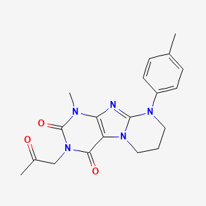 1-methyl-9-(4-methylphenyl)-3-(2-oxopropyl)-6,7,8,9-tetrahydropyrimido[2,1-f]purine-2,4(1H,3H)-dione