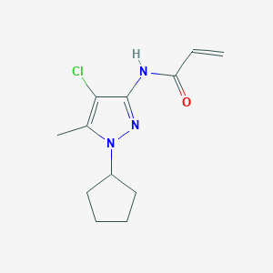N-(4-Chloro-1-cyclopentyl-5-methylpyrazol-3-yl)prop-2-enamide