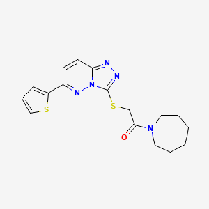 1-(Azepan-1-yl)-2-[(6-thiophen-2-yl-[1,2,4]triazolo[4,3-b]pyridazin-3-yl)sulfanyl]ethanone