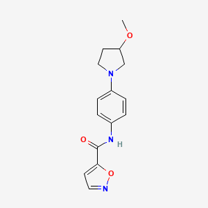 N-(4-(3-methoxypyrrolidin-1-yl)phenyl)isoxazole-5-carboxamide