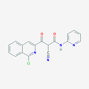 B2613039 3-(1-chloroisoquinolin-3-yl)-2-cyano-3-oxo-N-(pyridin-2-yl)propanamide CAS No. 1797050-31-7