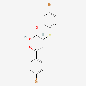 4-(4-Bromophenyl)-2-[(4-bromophenyl)sulfanyl]-4-oxobutanoic acid