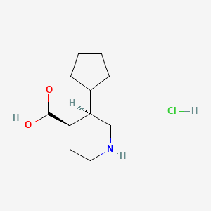 (3R,4R)-3-Cyclopentylpiperidine-4-carboxylic acid;hydrochloride