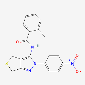 2-methyl-N-(2-(4-nitrophenyl)-4,6-dihydro-2H-thieno[3,4-c]pyrazol-3-yl)benzamide
