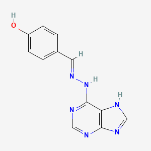 molecular formula C12H10N6O B2613077 (E)-4-((2-(9H-purin-6-yl)hydrazono)methyl)phenol CAS No. 537667-33-7
