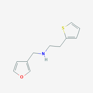 N-(furan-3-ylmethyl)-2-(thiophen-2-yl)ethanamine