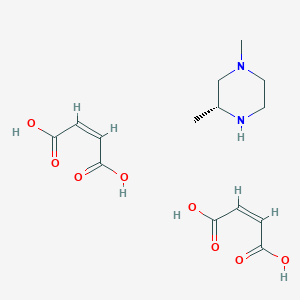 Bis((2Z)-but-2-enedioic acid); (3R)-1,3-dimethylpiperazine