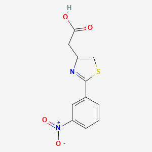 molecular formula C11H8N2O4S B2613136 2-(3-Nitrophenyl)thiazole-4-acetic acid CAS No. 1154918-15-6