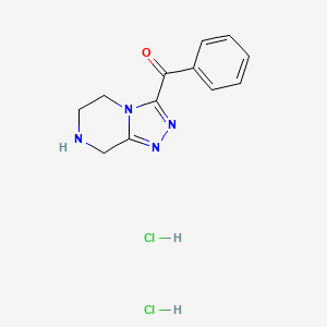 Phenyl(5,6,7,8-tetrahydro-[1,2,4]triazolo[4,3-a]pyrazin-3-yl)methanone;dihydrochloride