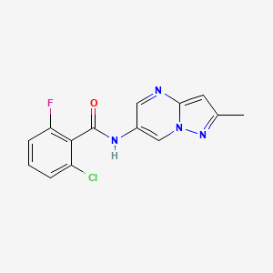 2-chloro-6-fluoro-N-(2-methylpyrazolo[1,5-a]pyrimidin-6-yl)benzamide