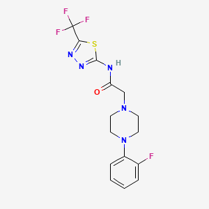 2-[4-(2-fluorophenyl)piperazin-1-yl]-N-[5-(trifluoromethyl)-1,3,4-thiadiazol-2-yl]acetamide