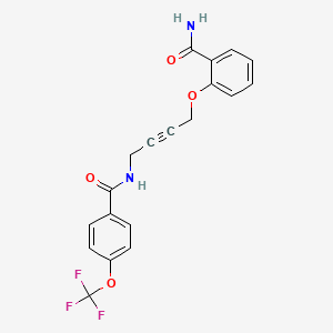 N-(4-(2-carbamoylphenoxy)but-2-yn-1-yl)-4-(trifluoromethoxy)benzamide