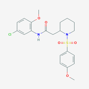 N-(5-chloro-2-methoxyphenyl)-2-(1-((4-methoxyphenyl)sulfonyl)piperidin-2-yl)acetamide