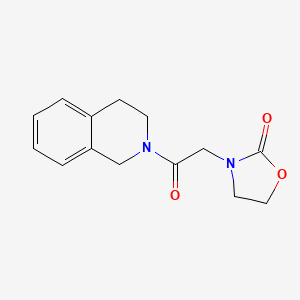 3-(2-(3,4-dihydroisoquinolin-2(1H)-yl)-2-oxoethyl)oxazolidin-2-one