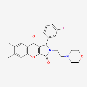 1-(3-Fluorophenyl)-6,7-dimethyl-2-(2-morpholinoethyl)-1,2-dihydrochromeno[2,3-c]pyrrole-3,9-dione