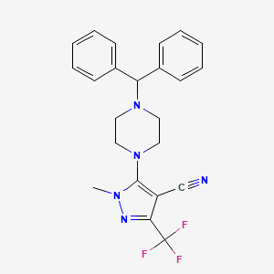 5-(4-Benzhydrylpiperazin-1-yl)-1-methyl-3-(trifluoromethyl)pyrazole-4-carbonitrile