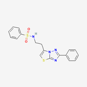 N-(2-(2-phenylthiazolo[3,2-b][1,2,4]triazol-6-yl)ethyl)benzenesulfonamide