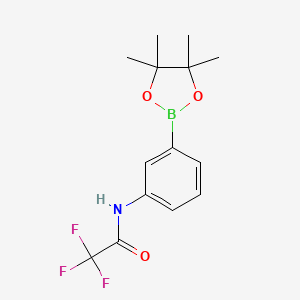 2.2.2-Trifluoro-N-(3-(4.4.5.5-tetramethyl-1-3.2-dioxaborolan-2-ylphenyl)acetamide