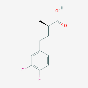 molecular formula C11H12F2O2 B2613240 (2R)-4-(3,4-Difluorophenyl)-2-methylbutanoic acid CAS No. 2248209-36-9
