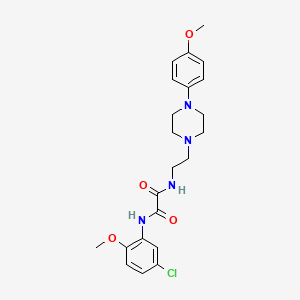 molecular formula C22H27ClN4O4 B2613241 N1-(5-chloro-2-methoxyphenyl)-N2-(2-(4-(4-methoxyphenyl)piperazin-1-yl)ethyl)oxalamide CAS No. 1049570-76-4