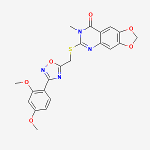 molecular formula C21H18N4O6S B2613243 1-[(1-ethyl-1H-indol-3-yl)methyl]-N-(3-isopropoxypropyl)piperidine-4-carboxamide CAS No. 1111993-07-7