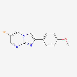 molecular formula C13H10BrN3O B2613247 6-Bromo-2-(4-methoxyphenyl)imidazo[1,2-a]pyrimidine CAS No. 860789-82-8