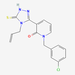 3-(4-allyl-5-sulfanyl-4H-1,2,4-triazol-3-yl)-1-(3-chlorobenzyl)-2(1H)-pyridinone