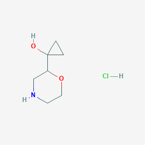 B2613256 1-Morpholin-2-ylcyclopropan-1-ol;hydrochloride CAS No. 2243503-29-7
