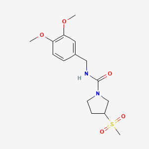 N-(3,4-dimethoxybenzyl)-3-(methylsulfonyl)pyrrolidine-1-carboxamide