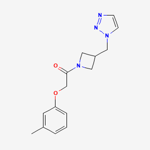 2-(3-Methylphenoxy)-1-[3-(triazol-1-ylmethyl)azetidin-1-yl]ethanone