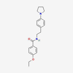 molecular formula C21H26N2O2 B2613282 4-ethoxy-N-(4-(pyrrolidin-1-yl)phenethyl)benzamide CAS No. 953168-60-0