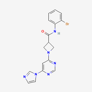 1-(6-(1H-imidazol-1-yl)pyrimidin-4-yl)-N-(2-bromophenyl)azetidine-3-carboxamide