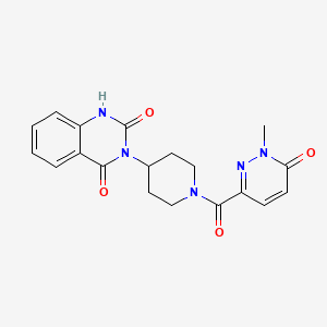 3-(1-(1-methyl-6-oxo-1,6-dihydropyridazine-3-carbonyl)piperidin-4-yl)quinazoline-2,4(1H,3H)-dione