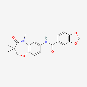 N-(3,3,5-trimethyl-4-oxo-2,3,4,5-tetrahydrobenzo[b][1,4]oxazepin-7-yl)benzo[d][1,3]dioxole-5-carboxamide