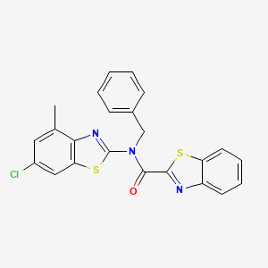 N-benzyl-N-(6-chloro-4-methylbenzo[d]thiazol-2-yl)benzo[d]thiazole-2-carboxamide