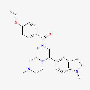 4-ethoxy-N-(2-(1-methylindolin-5-yl)-2-(4-methylpiperazin-1-yl)ethyl)benzamide