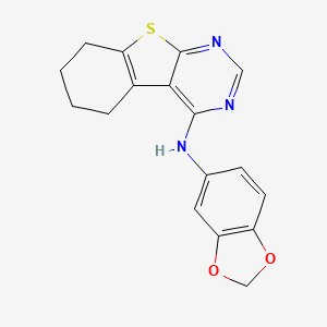 N-(1,3-benzodioxol-5-yl)-5,6,7,8-tetrahydro[1]benzothieno[2,3-d]pyrimidin-4-amine