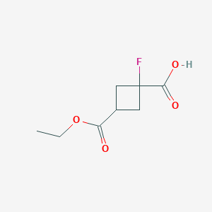 3-Ethoxycarbonyl-1-fluorocyclobutane-1-carboxylic acid
