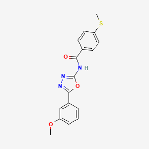 N-[5-(3-methoxyphenyl)-1,3,4-oxadiazol-2-yl]-4-methylsulfanylbenzamide