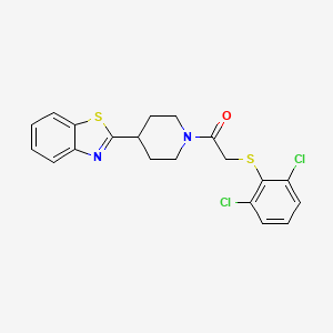 1-[4-(1,3-Benzothiazol-2-yl)piperidino]-2-[(2,6-dichlorophenyl)sulfanyl]-1-ethanone