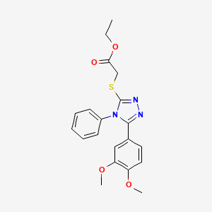 ethyl 2-{[5-(3,4-dimethoxyphenyl)-4-phenyl-4H-1,2,4-triazol-3-yl]sulfanyl}acetate