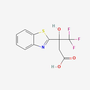 3-(1,3-Benzothiazol-2-yl)-4,4,4-trifluoro-3-hydroxybutanoic acid