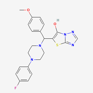 5-((4-(4-Fluorophenyl)piperazin-1-yl)(4-methoxyphenyl)methyl)thiazolo[3,2-b][1,2,4]triazol-6-ol
